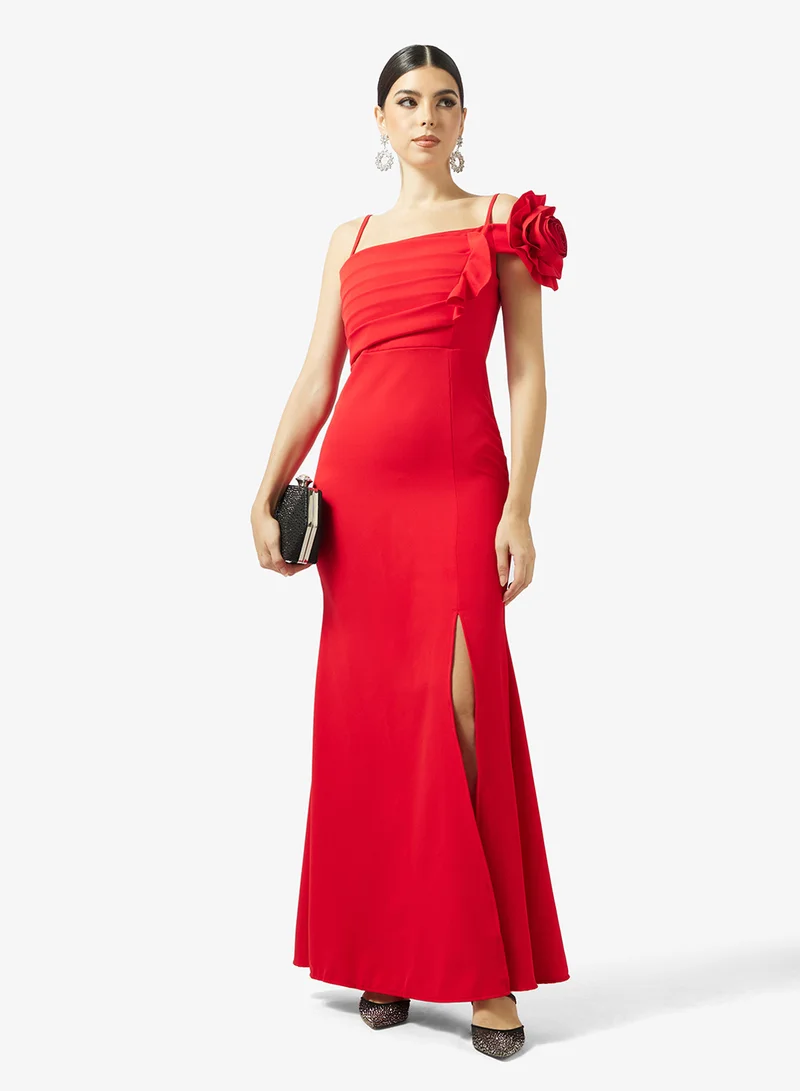 Ella Limited Edition  One Shoulder Dress With 3D Floral for Women | Best Price UAE